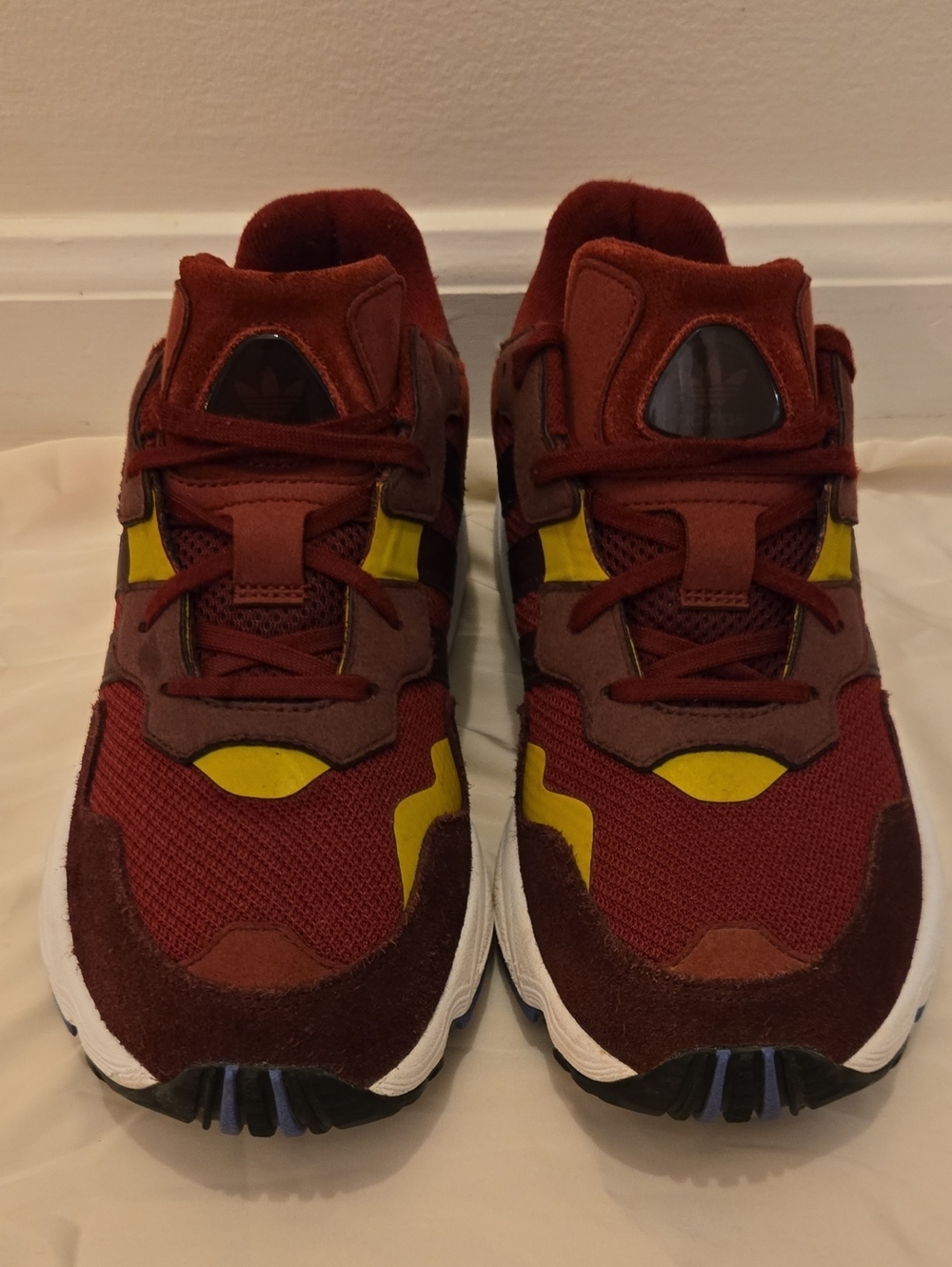 Adidas YUNG 96 Burgundy/Bold Gold Retro Running Sneaker